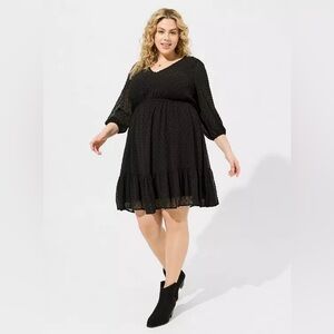 Torrid Mini Clip Dot Babydoll Dress 3X excellent used condition